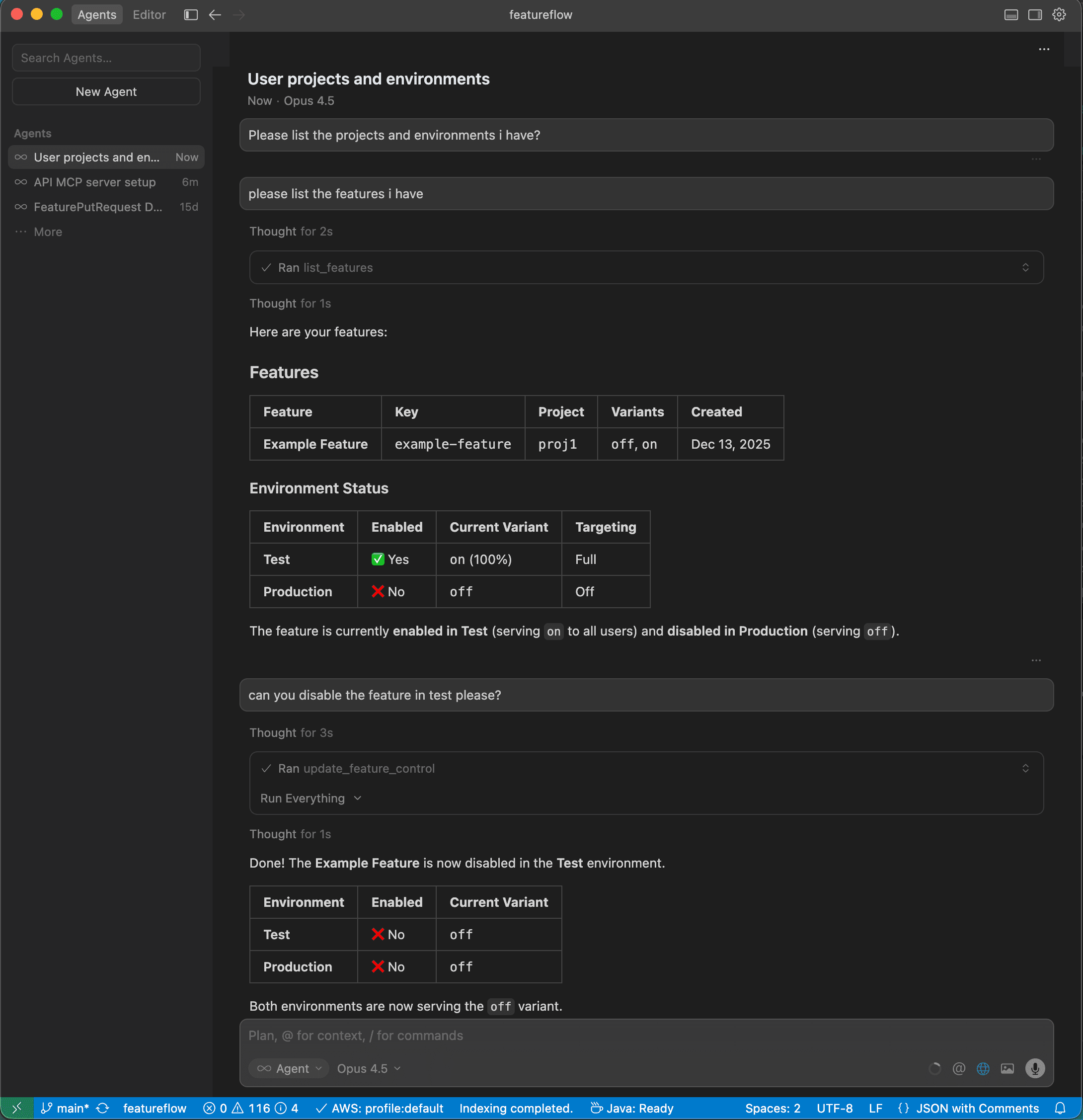 Featureflow MCP server integration with AI tools